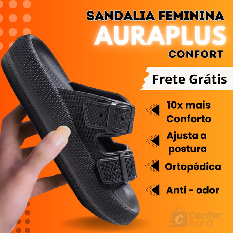 Sandália Feminina Ortopédica AuraPlus - Frete Grátis